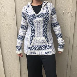 Hooded knit sweater